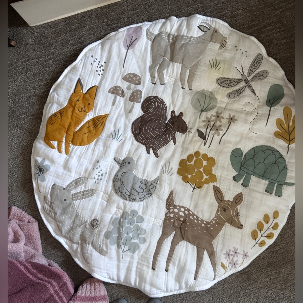 Pottery barn Found Animal Print Baby Play Mat